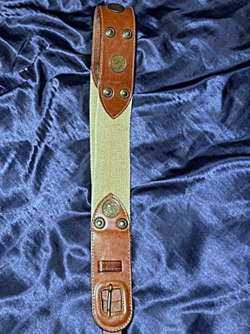 Vintage Ann Taylor Leather Belt Coins Wide S / M